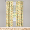image:imageAmbesonne African Curtains Random Doodles Pattern Herringbone Indigenous Art Folk Features Window Treatments 2 Panel Set for Living Room Bedroom Pair of  28 x 63 Marigold MustardGreen Olive