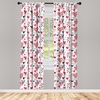 image:imageAmbesonne African Curtains Random Doodles Pattern Herringbone Indigenous Art Folk Features Window Treatments 2 Panel Set for Living Room Bedroom Pair of  28 x 63 Marigold MustardBlack White Pale Pink