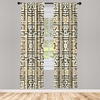 image:imageAmbesonne African Curtains Random Doodles Pattern Herringbone Indigenous Art Folk Features Window Treatments 2 Panel Set for Living Room Bedroom Pair of  28 x 63 Marigold MustardIvory Reseda Green Khaki