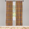 image:imageAmbesonne African Curtains Random Doodles Pattern Herringbone Indigenous Art Folk Features Window Treatments 2 Panel Set for Living Room Bedroom Pair of  28 x 63 Marigold MustardYellow Red