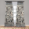 image:imageAmbesonne African Curtains Random Doodles Pattern Herringbone Indigenous Art Folk Features Window Treatments 2 Panel Set for Living Room Bedroom Pair of  28 x 63 Marigold MustardPale Rust Blue Grey Ivory