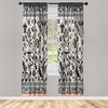 image:imageAmbesonne African Curtains Random Doodles Pattern Herringbone Indigenous Art Folk Features Window Treatments 2 Panel Set for Living Room Bedroom Pair of  28 x 63 Marigold MustardPale Rust Blue Grey Ivory