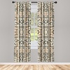 image:imageAmbesonne African Curtains Random Doodles Pattern Herringbone Indigenous Art Folk Features Window Treatments 2 Panel Set for Living Room Bedroom Pair of  28 x 63 Marigold MustardIvory Reseda Green Khaki