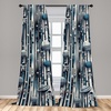 image:imageAmbesonne Bohemian Curtains Ethnic Pattern with Paisley Forms and Botanical Details Grunge Tribal Window Treatments 2 Panel Set for Living Room Bedroom Pair of  28 x 95 Khaki Pale Rust AmberBlue Indigo Dark Coral