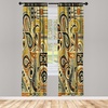 image:imageAmbesonne Bohemian Curtains Ethnic Pattern with Paisley Forms and Botanical Details Grunge Tribal Window Treatments 2 Panel Set for Living Room Bedroom Pair of  28 x 95 Khaki Pale Rust AmberKhaki Pale Rust Amber