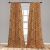 image:imageAmbesonne Bohemian Curtains Ethnic Pattern with Paisley Forms and Botanical Details Grunge Tribal Window Treatments 2 Panel Set for Living Room Bedroom Pair of  28 x 95 Khaki Pale Rust AmberOrange Yellow