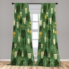 image:imageAmbesonne Bohemian Curtains Ethnic Pattern with Paisley Forms and Botanical Details Grunge Tribal Window Treatments 2 Panel Set for Living Room Bedroom Pair of  28 x 95 Khaki Pale Rust AmberFern Green Apricot Beige