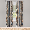 image:imageAmbesonne Bohemian Curtains Ethnic Pattern with Paisley Forms and Botanical Details Grunge Tribal Window Treatments 2 Panel Set for Living Room Bedroom Pair of  28 x 95 Khaki Pale Rust AmberSea Blue Pale Salmon