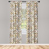 image:imageAmbesonne Bohemian Curtains Ethnic Pattern with Paisley Forms and Botanical Details Grunge Tribal Window Treatments 2 Panel Set for Living Room Bedroom Pair of  28 x 95 Khaki Pale Rust AmberGreen Yellow Orange