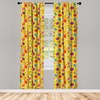 image:imageAmbesonne Bohemian Curtains Ethnic Pattern with Paisley Forms and Botanical Details Grunge Tribal Window Treatments 2 Panel Set for Living Room Bedroom Pair of  28 x 95 Khaki Pale Rust AmberYellow Vermilion