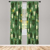 image:imageAmbesonne Bohemian Curtains Ethnic Pattern with Paisley Forms and Botanical Details Grunge Tribal Window Treatments 2 Panel Set for Living Room Bedroom Pair of  28 x 95 Khaki Pale Rust AmberFern Green Apricot Beige