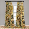 image:imageAmbesonne Bohemian Curtains Ethnic Pattern with Paisley Forms and Botanical Details Grunge Tribal Window Treatments 2 Panel Set for Living Room Bedroom Pair of  28 x 95 Khaki Pale Rust AmberKhaki Pale Rust Amber