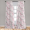 image:imageAmbesonne Bohemian Curtains Ethnic Pattern with Paisley Forms and Botanical Details Grunge Tribal Window Treatments 2 Panel Set for Living Room Bedroom Pair of  28 x 95 Khaki Pale Rust AmberPink Rose