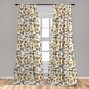image:imageAmbesonne Bohemian Curtains Ethnic Pattern with Paisley Forms and Botanical Details Grunge Tribal Window Treatments 2 Panel Set for Living Room Bedroom Pair of  28 x 95 Khaki Pale Rust AmberGreen Yellow Orange