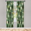 image:imageAmbesonne Bohemian Curtains Ethnic Pattern with Paisley Forms and Botanical Details Grunge Tribal Window Treatments 2 Panel Set for Living Room Bedroom Pair of  28 x 95 Khaki Pale Rust AmberFern Green Apricot Beige