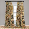image:imageAmbesonne Bohemian Curtains Ethnic Pattern with Paisley Forms and Botanical Details Grunge Tribal Window Treatments 2 Panel Set for Living Room Bedroom Pair of  28 x 95 Khaki Pale Rust AmberKhaki Pale Rust Amber