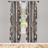 image:imageAmbesonne Bohemian Curtains Ethnic Pattern with Paisley Forms and Botanical Details Grunge Tribal Window Treatments 2 Panel Set for Living Room Bedroom Pair of  28 x 95 Khaki Pale Rust AmberSea Blue Pale Salmon