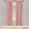 image:imageAmbesonne Candy Cane Window Curtains Pack of 2 Bicolor Stripes and Lines Traditional Design Seasonal Pattern Lightweight Set with Rod Pocket 4 Panels of  28 x 63 Red Fern Green White