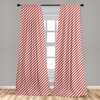 image:imageAmbesonne Candy Cane Window Curtains Pack of 2 Bicolor Stripes and Lines Traditional Design Seasonal Pattern Lightweight Set with Rod Pocket 4 Panels of  28 x 63 Red Fern Green White