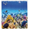 image:imageAmbesonne Fish Shower Curtain Underwater Sea World Scene Goldfish Starfish and Jellyfish Depth Diving Concept Cloth Fabric Bathroom Decor Set with Hooks 69 W x 70 L Turquoise