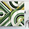 image:imageAmbesonne Green Shower Curtain Futuristic Design of Poppy Flowers with Dreamy Petals and Scandi Lines Cloth Fabric Bathroom Decor Set with Hooks 69 W x 70 L Blue Grey Dark Cadet BlueEggshell Khaki