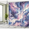 image:imageAmbesonne Green Shower Curtain Futuristic Design of Poppy Flowers with Dreamy Petals and Scandi Lines Cloth Fabric Bathroom Decor Set with Hooks 69 W x 70 L Blue Grey Dark Cadet BlueQuartz Mustard Azure Blue