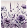 image:imageAmbesonne Green Shower Curtain Futuristic Design of Poppy Flowers with Dreamy Petals and Scandi Lines Cloth Fabric Bathroom Decor Set with Hooks 69 W x 70 L Blue Grey Dark Cadet BlueLilac Pale Grey Blush