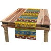 image:imageAmbesonne Tribal Table Runner Prehistoric Traditional Aztec Folk Motif with Geometric Triangles Native Design Dining Room Kitchen Rectangular Runner 16 X 72 Cream TealBeige Blue