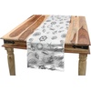 image:imageAmbesonne Tribal Table Runner Prehistoric Traditional Aztec Folk Motif with Geometric Triangles Native Design Dining Room Kitchen Rectangular Runner 16 X 72 Cream TealWhite Charcoal