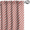 image:imageAmbesonne Candy Cane Window Curtains Pack of 2 Bicolor Stripes and Lines Traditional Design Seasonal Pattern Lightweight Set with Rod Pocket 4 Panels of  28 x 63 Red Fern Green White