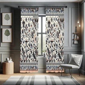 image:imageAmbesonne African Curtains Random Doodles Pattern Herringbone Indigenous Art Folk Features Window Treatments 2 Panel Set for Living Room Bedroom Pair of  28 x 63 Marigold MustardPale Rust Blue Grey Ivory