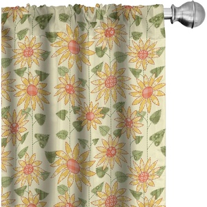 image:imageAmbesonne African Curtains Random Doodles Pattern Herringbone Indigenous Art Folk Features Window Treatments 2 Panel Set for Living Room Bedroom Pair of  28 x 63 Marigold MustardGreen Olive