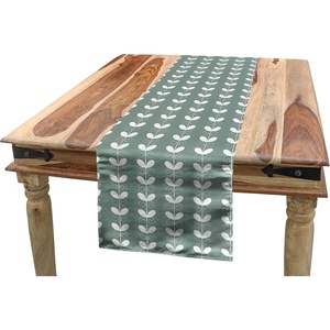 image:imageAmbesonne Tribal Table Runner Prehistoric Traditional Aztec Folk Motif with Geometric Triangles Native Design Dining Room Kitchen Rectangular Runner 16 X 72 Cream TealGreen White