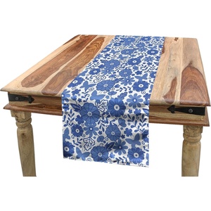 image:imageAmbesonne Tribal Table Runner Prehistoric Traditional Aztec Folk Motif with Geometric Triangles Native Design Dining Room Kitchen Rectangular Runner 16 X 72 Cream TealLavender Blue and White