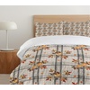 image:imageAmbesonne Christmas Duvet Cover Set Whimsical Happy Dogs and Puppies with Santas Hat Illustration Print Decorative 2 Piece Bedding Set with 1 Pillow Sham Twin Size Seafoam Vermilion GreenPale Grey Apricot Brown