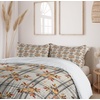 image:imageAmbesonne Christmas Duvet Cover Set Whimsical Happy Dogs and Puppies with Santas Hat Illustration Print Decorative 2 Piece Bedding Set with 1 Pillow Sham Twin Size Seafoam Vermilion GreenPale Grey Apricot Brown