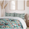 image:imageAmbesonne Christmas Duvet Cover Set Whimsical Happy Dogs and Puppies with Santas Hat Illustration Print Decorative 2 Piece Bedding Set with 1 Pillow Sham Twin Size Seafoam Vermilion GreenSeafoam Vermilion Green