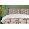 image:imageAmbesonne Christmas Duvet Cover Set Whimsical Happy Dogs and Puppies with Santas Hat Illustration Print Decorative 2 Piece Bedding Set with 1 Pillow Sham Twin Size Seafoam Vermilion GreenPale Grey Apricot Brown