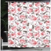 image:imageAmbesonne Flower Shower Curtain Blooming Orchid Spring Bouquet Romance Wedding Themed Natural Beauties Fragrance Cloth Fabric Bathroom Decor Set with Hooks 69 W x 84 L Off White Reseda GreenCoral Taupe