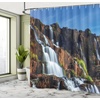 image:imageAmbesonne Flower Shower Curtain Blooming Orchid Spring Bouquet Romance Wedding Themed Natural Beauties Fragrance Cloth Fabric Bathroom Decor Set with Hooks 69 W x 84 L Off White Reseda GreenEcru Blue