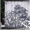 image:imageAmbesonne Flower Shower Curtain Blooming Orchid Spring Bouquet Romance Wedding Themed Natural Beauties Fragrance Cloth Fabric Bathroom Decor Set with Hooks 69 W x 84 L Off White Reseda GreenBlue