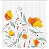 image:imageAmbesonne Flower Shower Curtain Blooming Orchid Spring Bouquet Romance Wedding Themed Natural Beauties Fragrance Cloth Fabric Bathroom Decor Set with Hooks 69 W x 84 L Off White Reseda GreenMint Orange