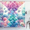 image:imageAmbesonne Peach Shower Curtain Get Naked Phrase Written on Pastel Back Fruits and Leaves Fun Playful Cloth Fabric Bathroom Decor Set with Hooks 69 W x 70 L Blush Dark Coral YellowPink Blue Purple
