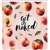 image:imageAmbesonne Peach Shower Curtain Get Naked Phrase Written on Pastel Back Fruits and Leaves Fun Playful Cloth Fabric Bathroom Decor Set with Hooks 69 W x 70 L Blush Dark Coral YellowBlush Dark Coral Yellow