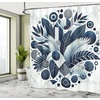image:imageAmbesonne Peach Shower Curtain Get Naked Phrase Written on Pastel Back Fruits and Leaves Fun Playful Cloth Fabric Bathroom Decor Set with Hooks 69 W x 70 L Blush Dark Coral YellowSlate Blue Grey