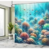 image:imageAmbesonne Peach Shower Curtain Get Naked Phrase Written on Pastel Back Fruits and Leaves Fun Playful Cloth Fabric Bathroom Decor Set with Hooks 69 W x 70 L Blush Dark Coral YellowTurquoise Salmon and Green