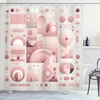 image:imageAmbesonne Peach Shower Curtain Get Naked Phrase Written on Pastel Back Fruits and Leaves Fun Playful Cloth Fabric Bathroom Decor Set with Hooks 69 W x 70 L Blush Dark Coral YellowDried Rose Grey Yellow