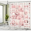 image:imageAmbesonne Peach Shower Curtain Get Naked Phrase Written on Pastel Back Fruits and Leaves Fun Playful Cloth Fabric Bathroom Decor Set with Hooks 69 W x 70 L Blush Dark Coral YellowDried Rose Grey Yellow