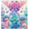 image:imageAmbesonne Peach Shower Curtain Get Naked Phrase Written on Pastel Back Fruits and Leaves Fun Playful Cloth Fabric Bathroom Decor Set with Hooks 69 W x 70 L Blush Dark Coral YellowPink Blue Purple