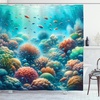 image:imageAmbesonne Peach Shower Curtain Get Naked Phrase Written on Pastel Back Fruits and Leaves Fun Playful Cloth Fabric Bathroom Decor Set with Hooks 69 W x 70 L Blush Dark Coral YellowTurquoise Salmon and Green